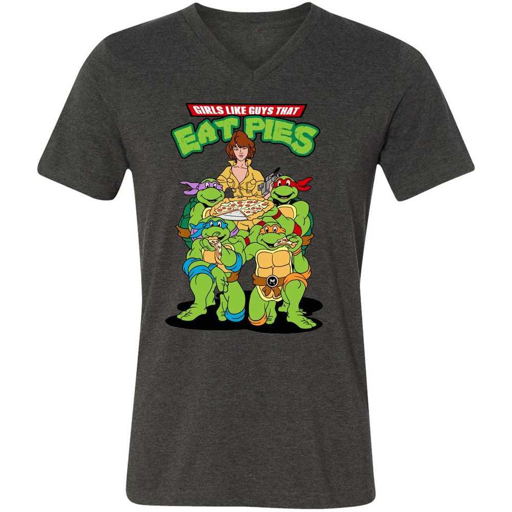 Unisex V-Neck T-Shirt - 1KW9T5ZF - Dark Grey Heather - 8