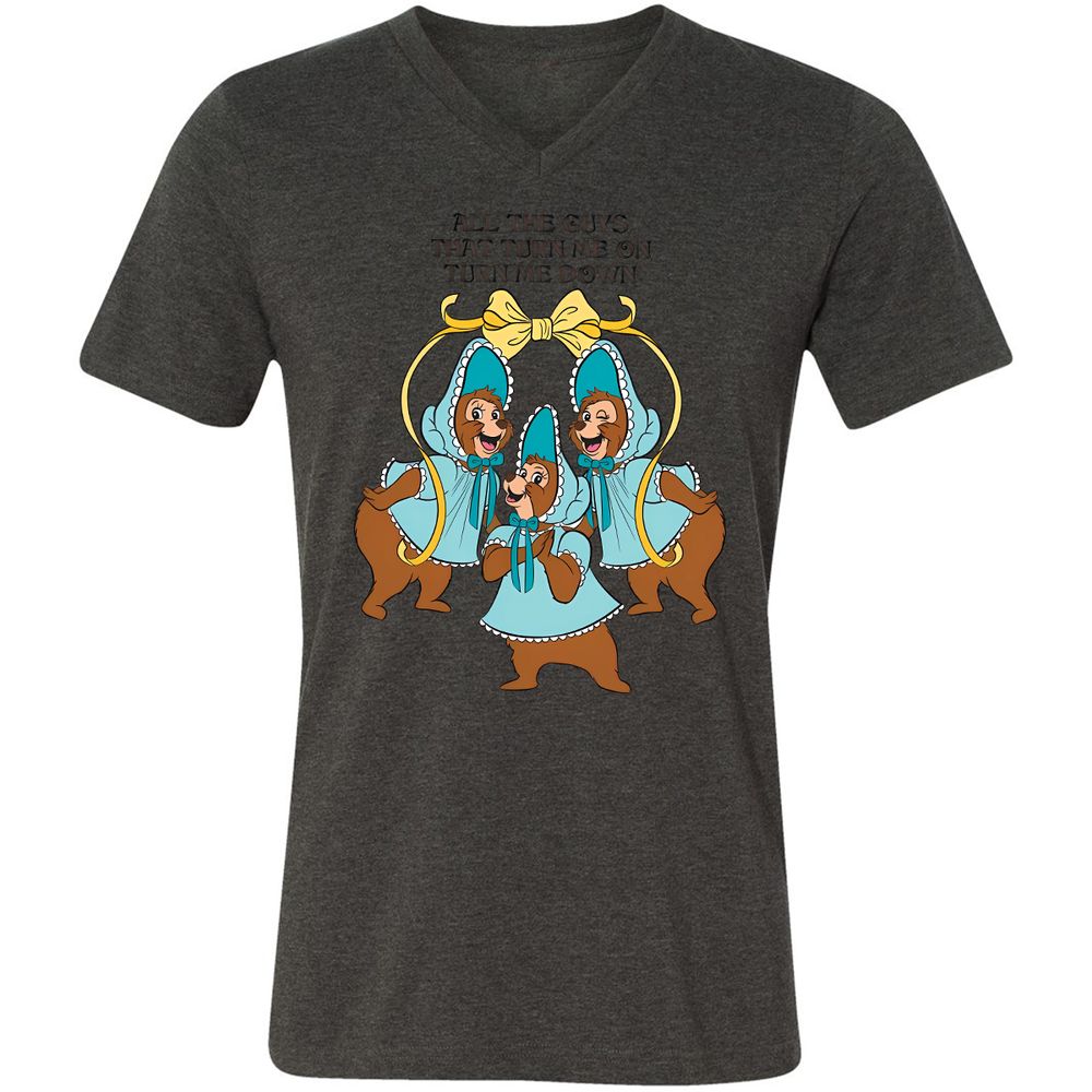 Unisex V-Neck T-Shirt - 7X4QUY5R - Dark Grey Heather - 8