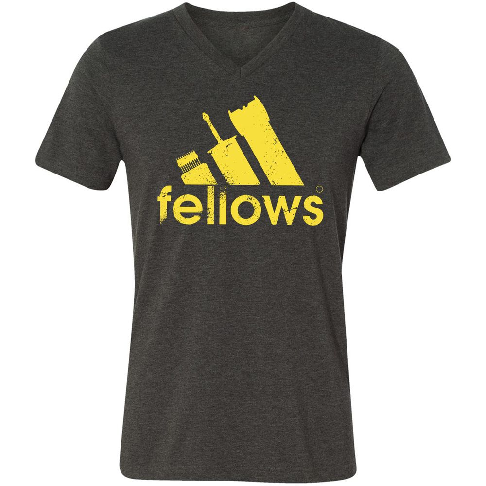 Unisex V-Neck T-Shirt - 5UTTLT3X - Dark Grey Heather - 8