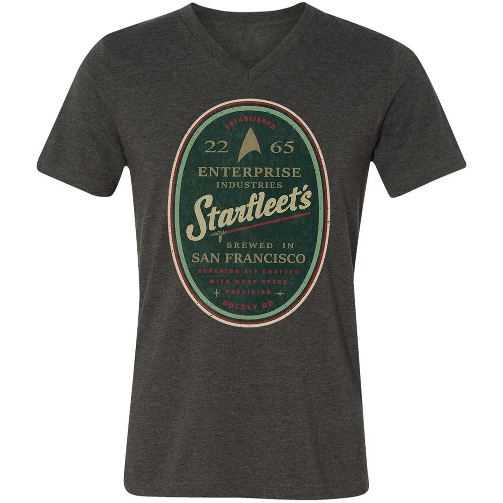 Unisex V-Neck T-Shirt - 6JFL3MHV - Dark Grey Heather - 8