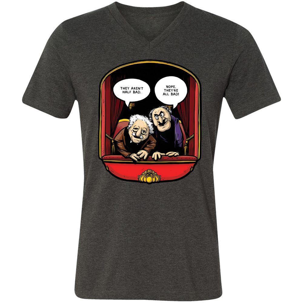 Statler and Waldorf (All Bad) - Dark Grey Heather - 8