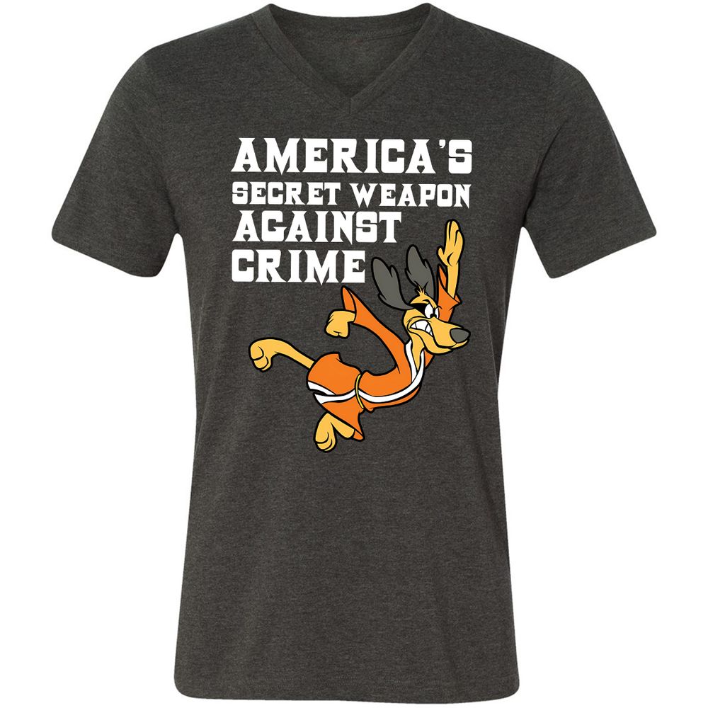 Unisex V-Neck T-Shirt - DTSYVF12 - Dark Grey Heather - 8