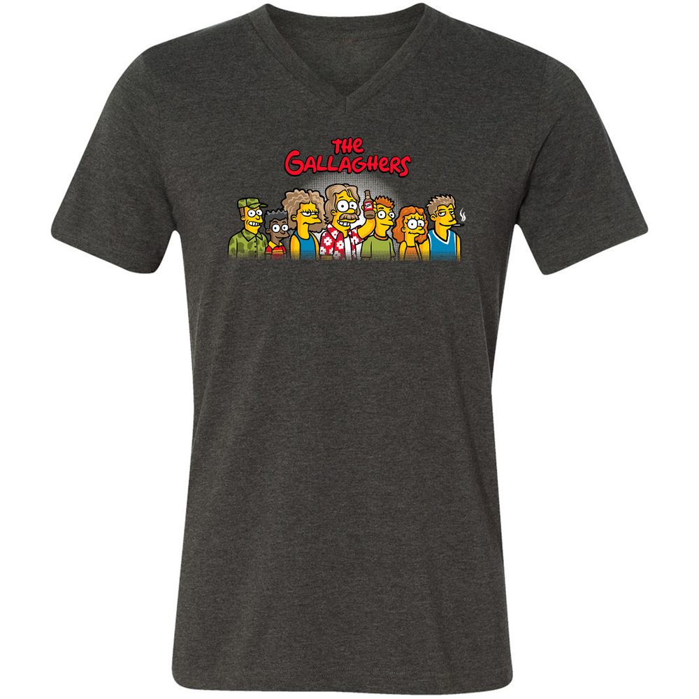 Unisex V-Neck T-Shirt - CAUBD64N - Dark Grey Heather - 8