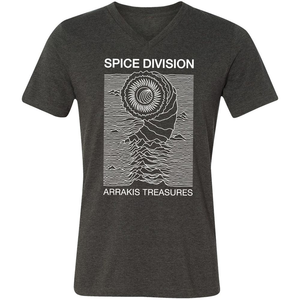 Unisex V-Neck T-Shirt - FXX3377Z - Dark Grey Heather - 8