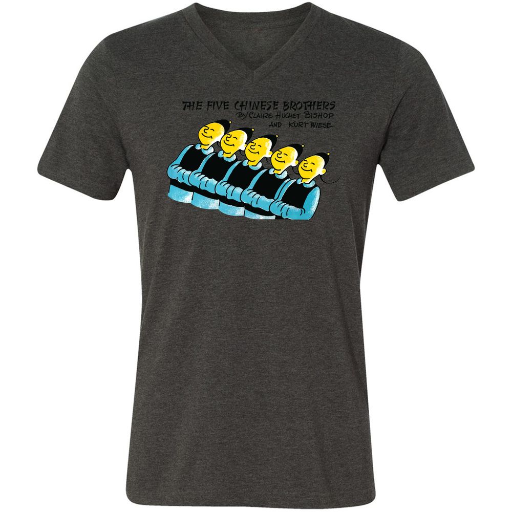 Unisex V-Neck T-Shirt - AMZ1GJRB - Dark Grey Heather - 8