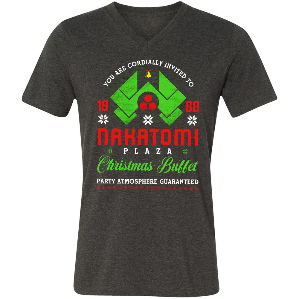 Unisex V-Neck T-Shirt - VSJDBJVV - Dark Grey Heather - 8