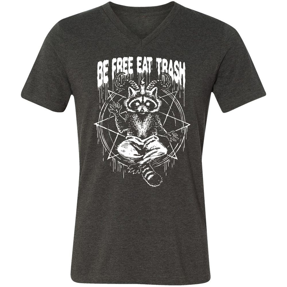 Unisex V-Neck T-Shirt - X9SEH9HK - Dark Grey Heather - 8