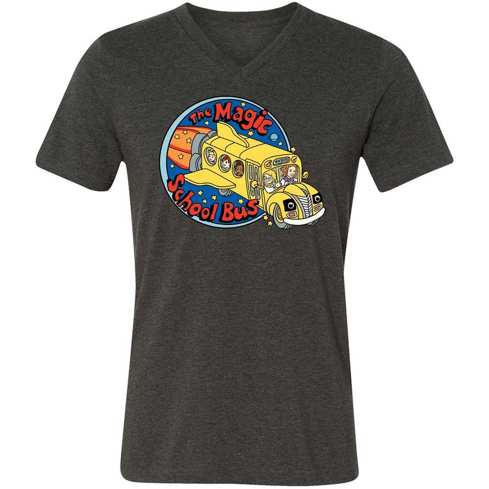 Unisex V-Neck T-Shirt - 7WT8Y391 - Dark Grey Heather - 8