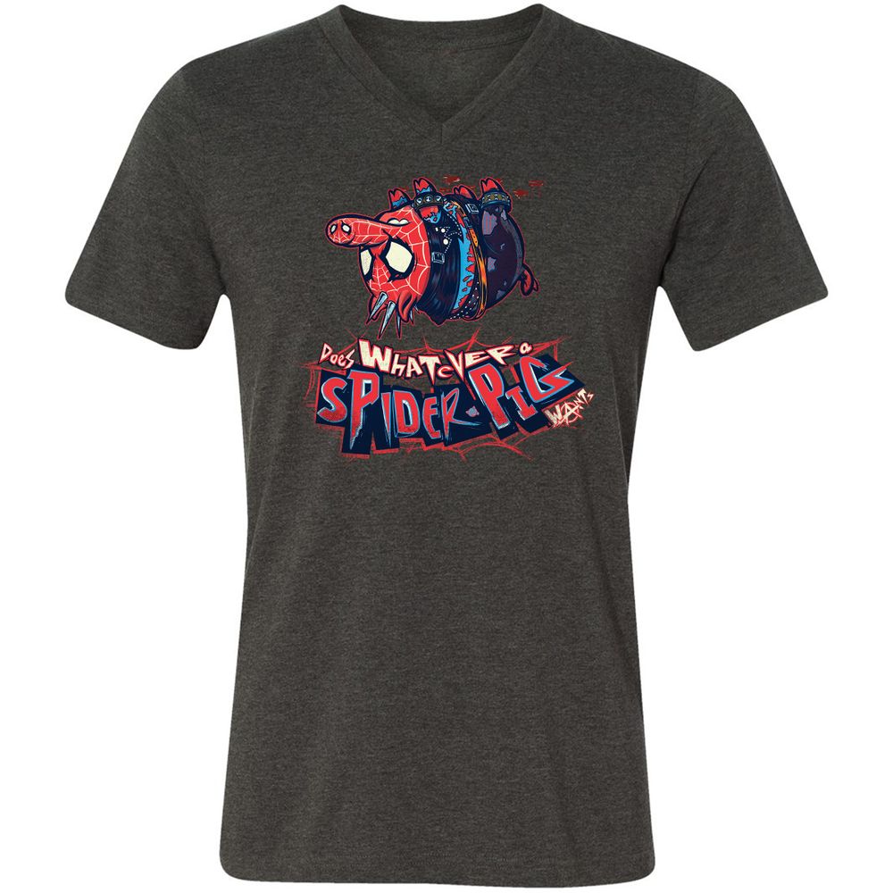 Unisex V-Neck T-Shirt - 73335L24 - Dark Grey Heather - 8