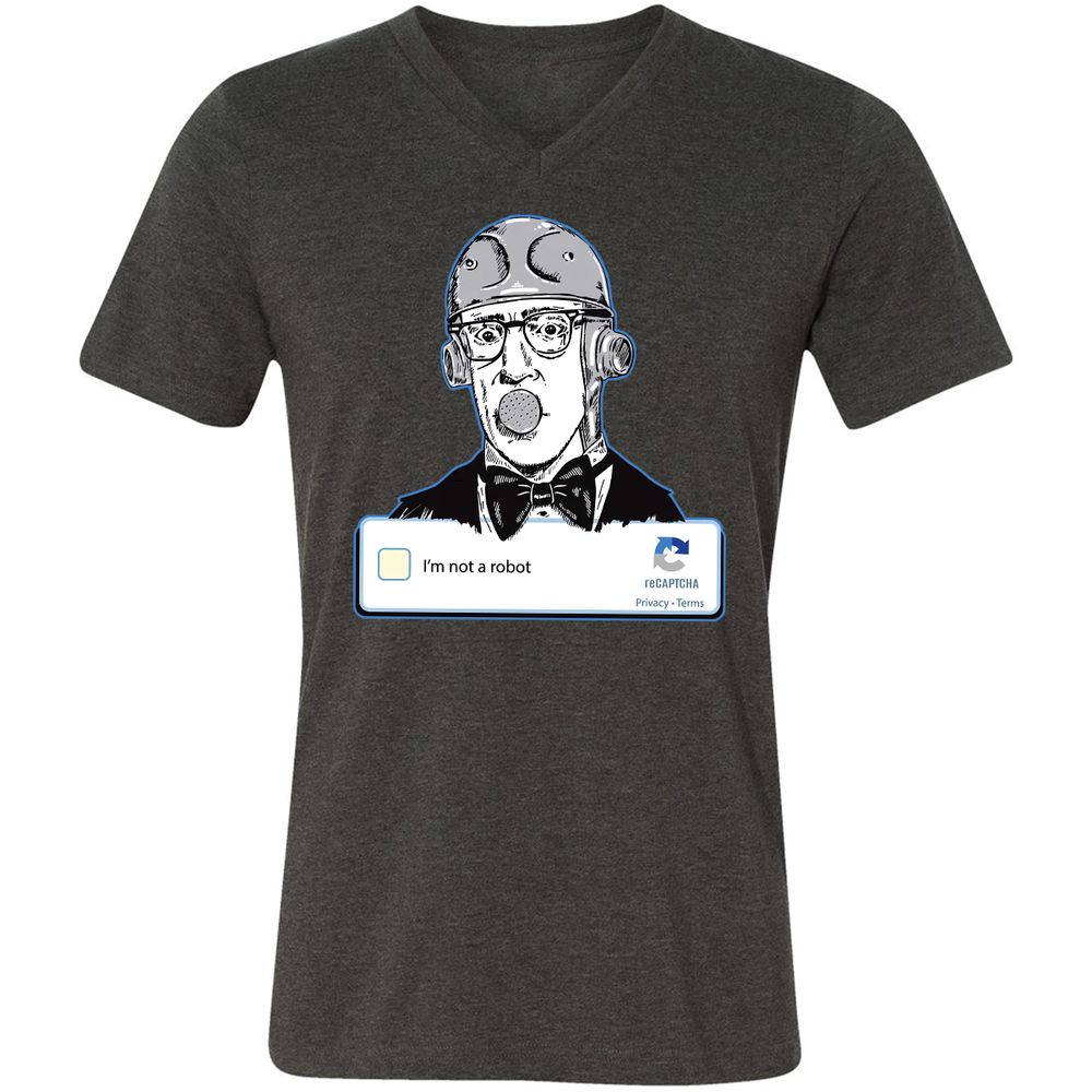 Unisex V-Neck T-Shirt - K7XXTE79 - Dark Grey Heather - 8