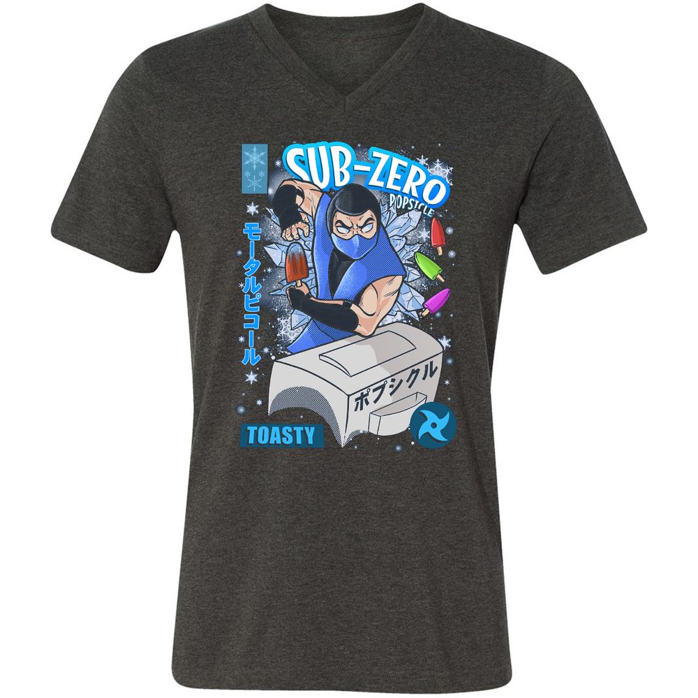 Unisex V-Neck T-Shirt - QT8JKQQ1 - Dark Grey Heather - 8
