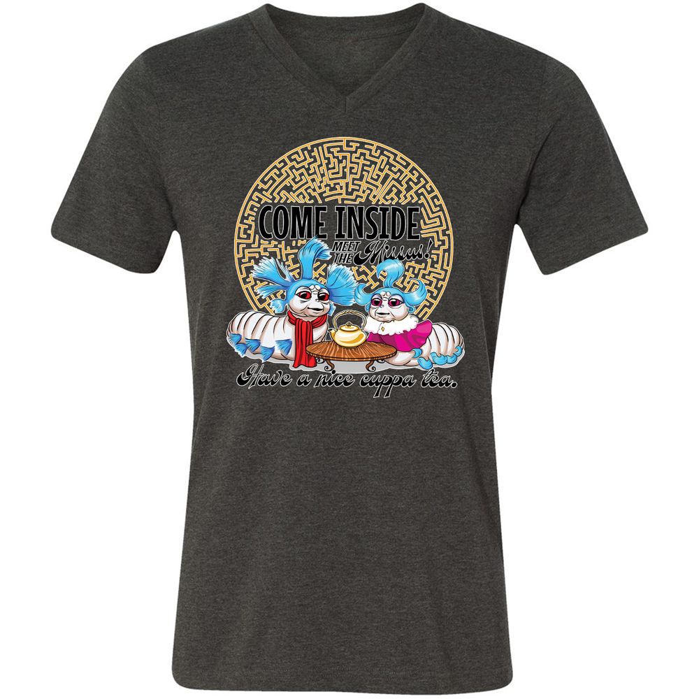 Unisex V-Neck T-Shirt - G65MEKGQ - Dark Grey Heather - 8