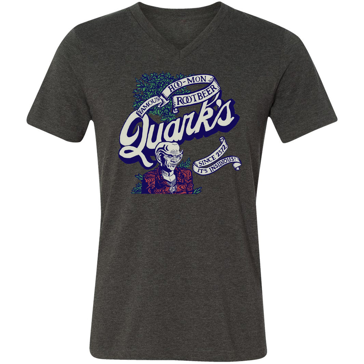 Unisex V-Neck T-Shirt - RA8TM6SA - Dark Grey Heather - 8