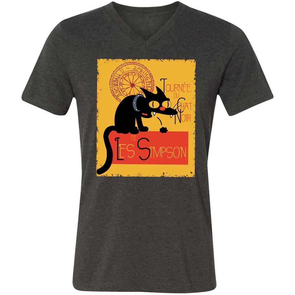 Unisex V-Neck T-Shirt - VRGRUTTG - Dark Grey Heather - 8