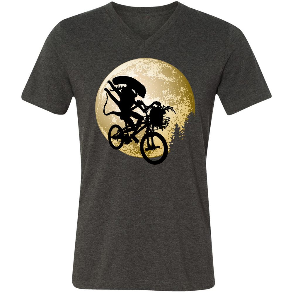 Unisex V-Neck T-Shirt - G3YM7JHR - Dark Grey Heather - 8