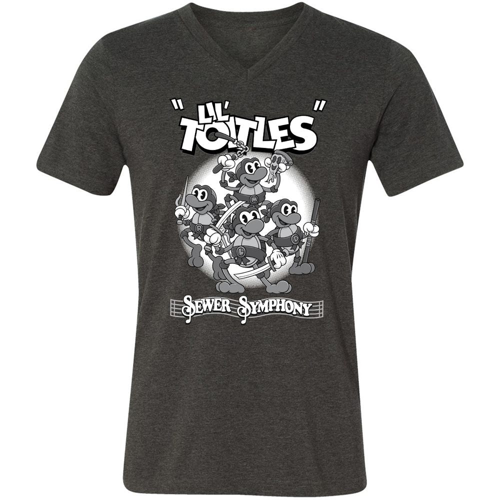 Unisex V-Neck T-Shirt - 1WCRQV9K - Dark Grey Heather - 8