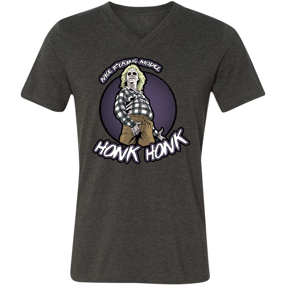 Unisex V-Neck T-Shirt - 28UX9XNW - Dark Grey Heather - 8