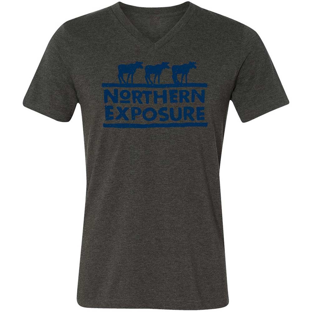Unisex V-Neck T-Shirt - A4ZF2DLV - Dark Grey Heather - 8