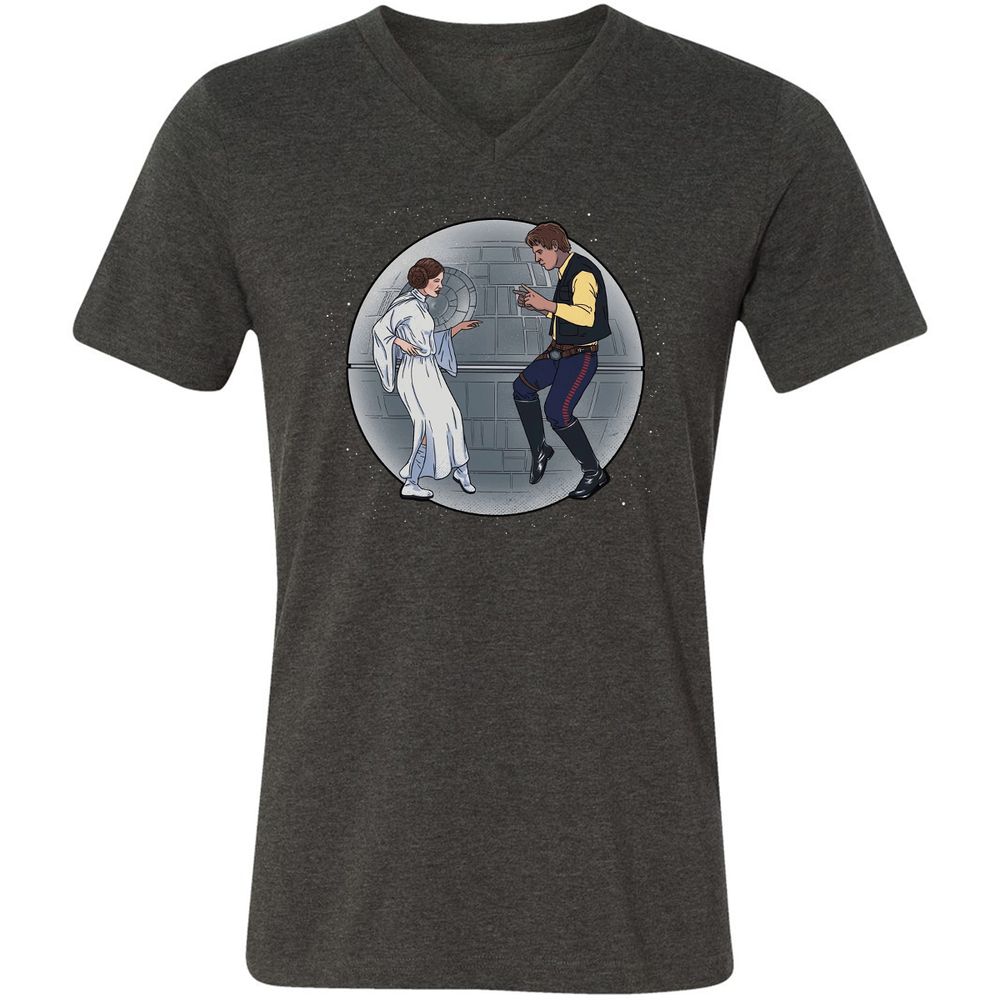 Unisex V-Neck T-Shirt - S5BBF5TG - Dark Grey Heather - 8