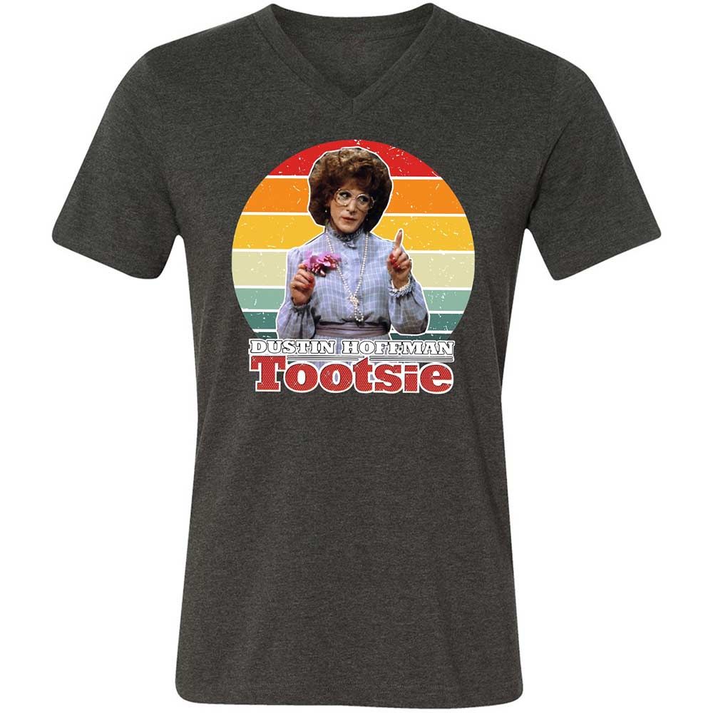 Unisex V-Neck T-Shirt - NCAGKSYR - Dark Grey Heather - 8