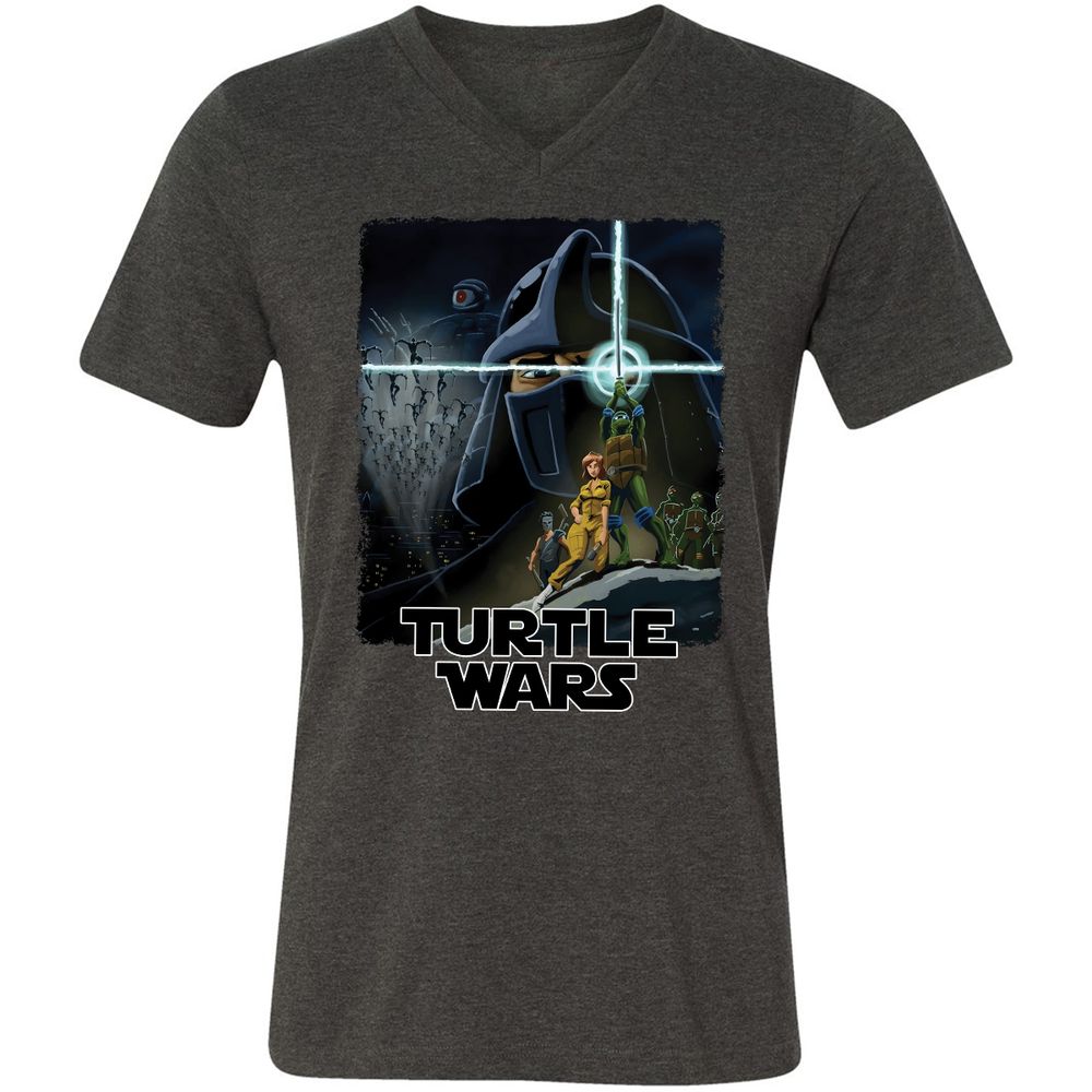 Unisex V-Neck T-Shirt - 7TR9XD6Q - Dark Grey Heather - 8