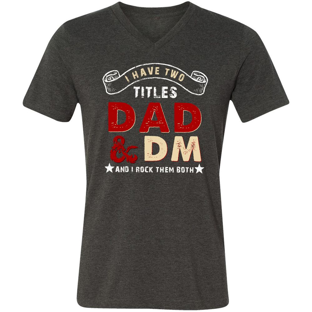 Unisex V-Neck T-Shirt - KHSN5LDP - Dark Grey Heather - 8