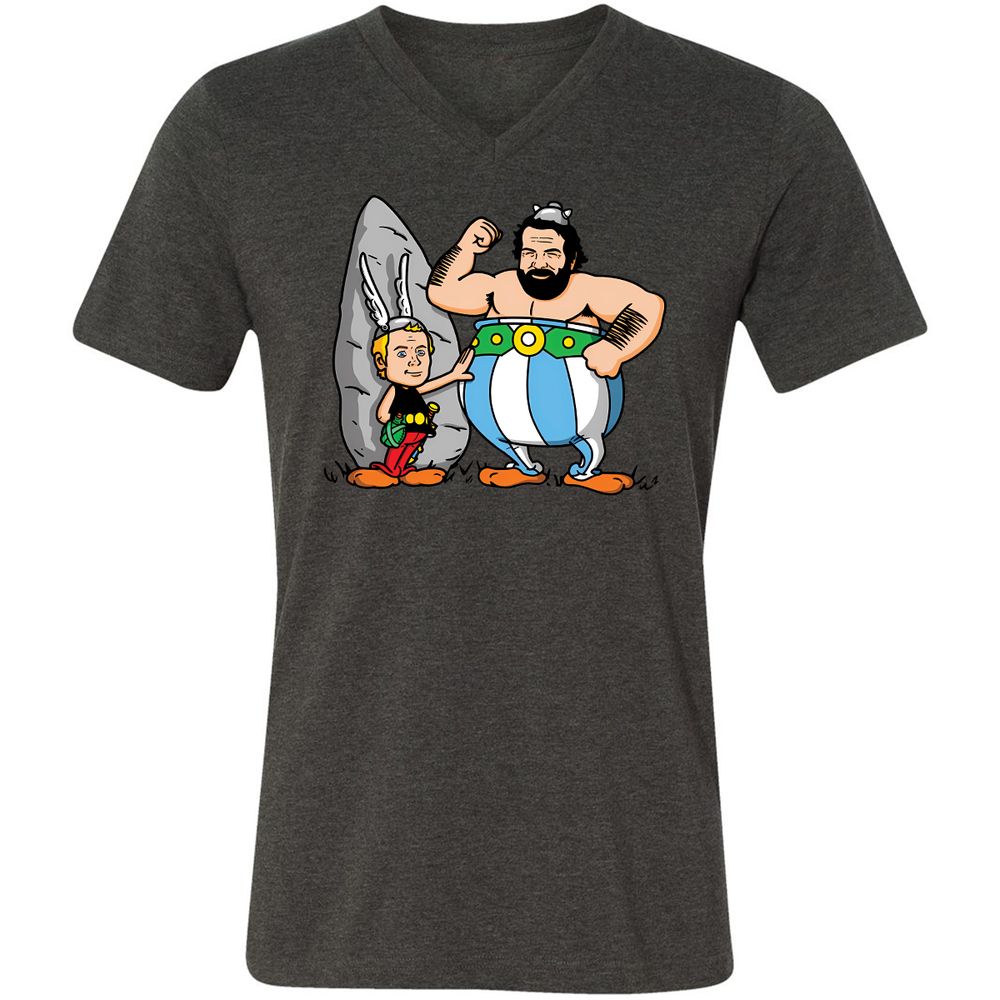 Unisex V-Neck T-Shirt - Y1AS78VN - Dark Grey Heather - 8