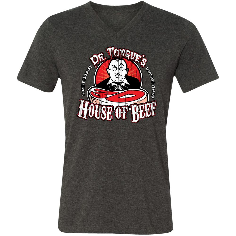 Unisex V-Neck T-Shirt - SBEGY3YB - Dark Grey Heather - 8