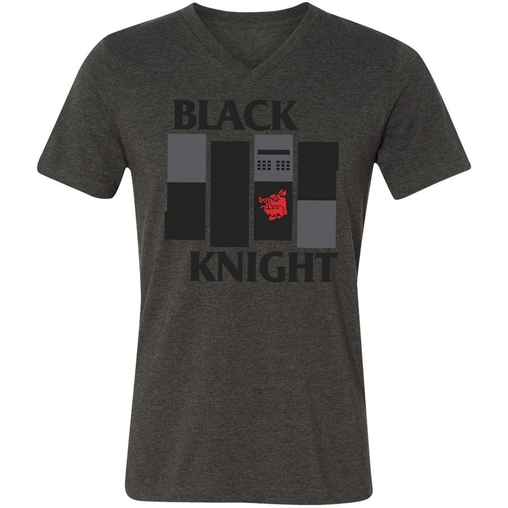 Unisex V-Neck T-Shirt - U84RCR2P - Dark Grey Heather - 8