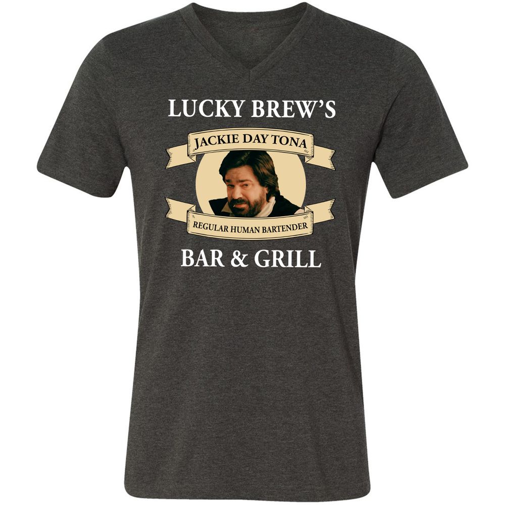 Unisex V-Neck T-Shirt - CCU4RG15 - Dark Grey Heather - 8