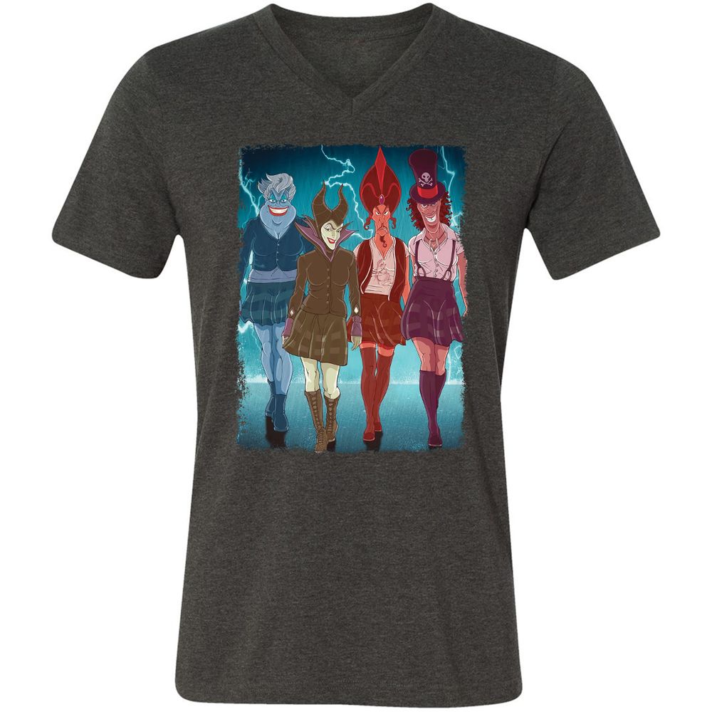 Unisex V-Neck T-Shirt - PQ5Y4NL1 - Dark Grey Heather - 8