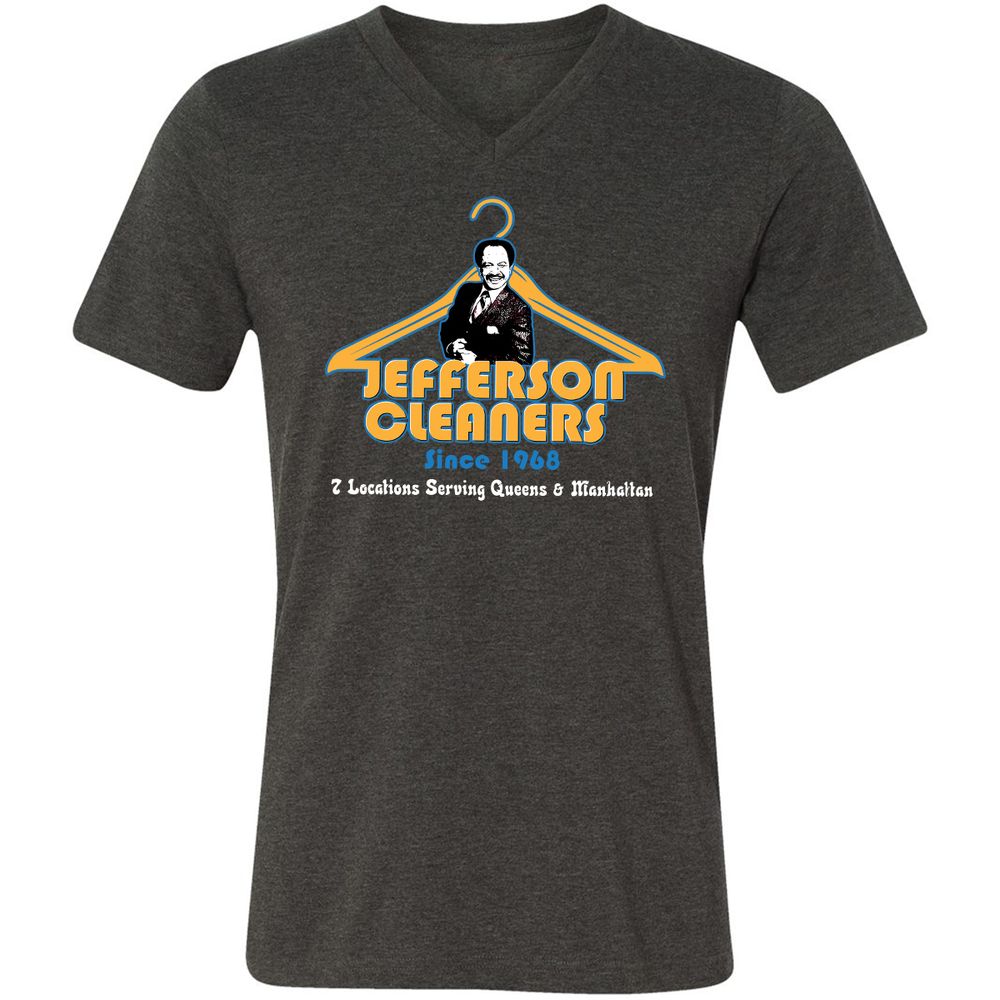 Unisex V-Neck T-Shirt - 49159RS6 - Dark Grey Heather - 8