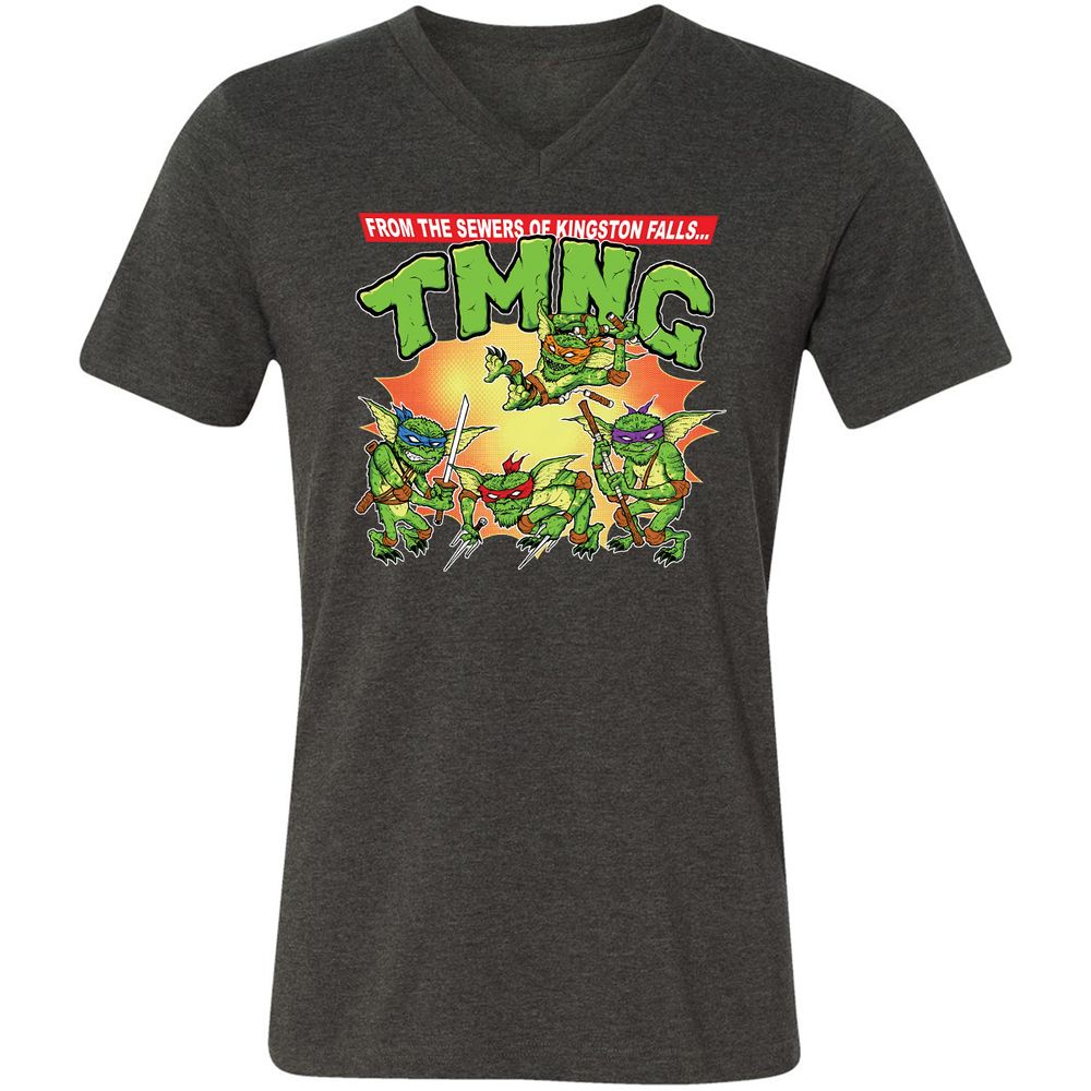 Unisex V-Neck T-Shirt - ET3QETBT - Dark Grey Heather - 8