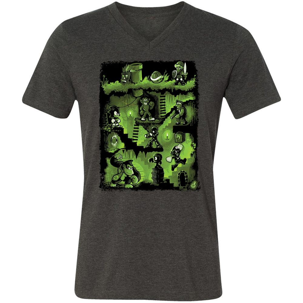 Unisex V-Neck T-Shirt - VPS9AUKL - Dark Grey Heather - 8