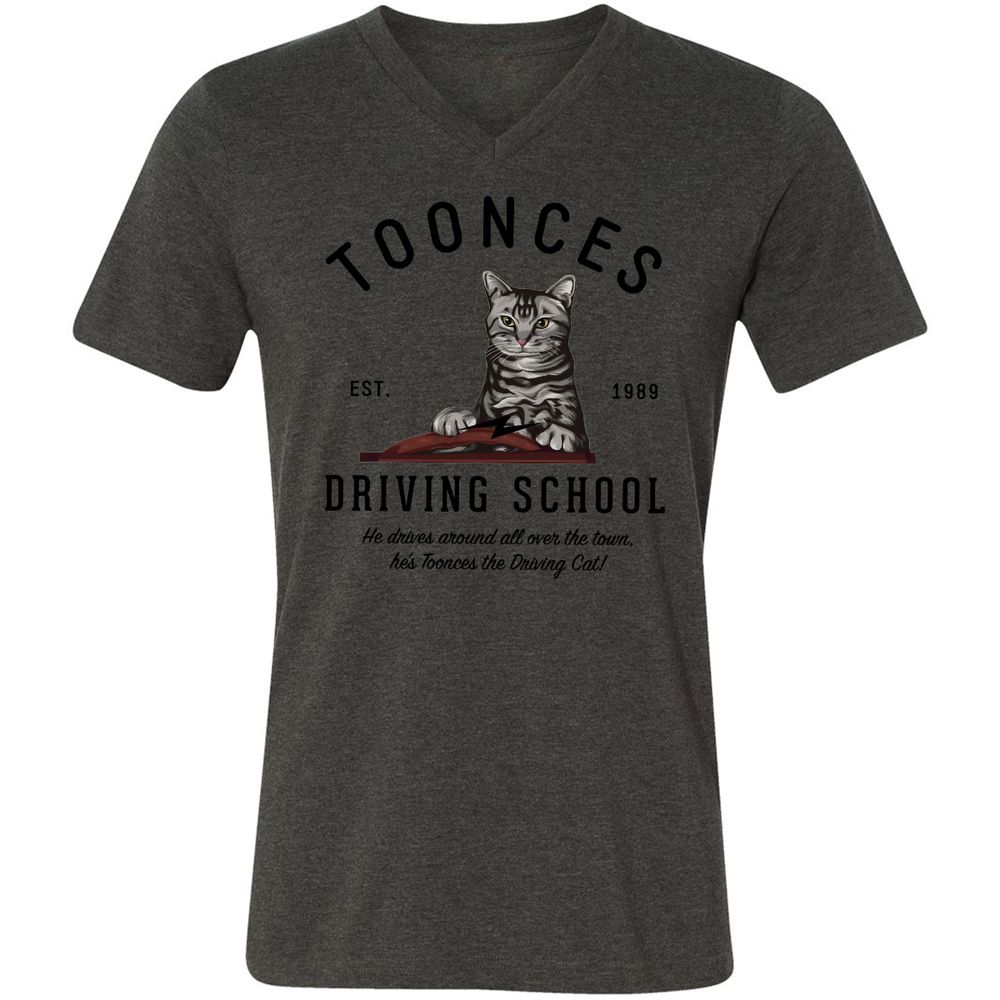 Funny Cat Driving School - Dark Grey Heather - 8