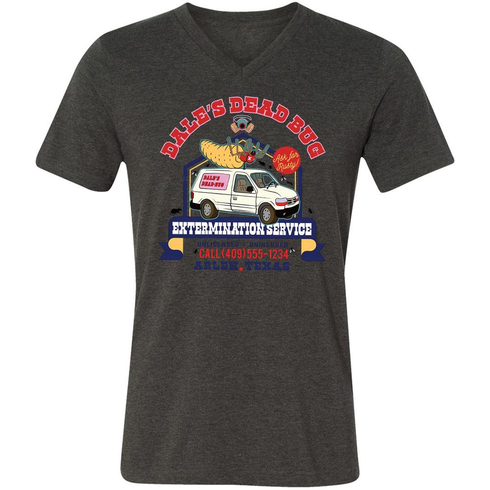 Unisex V-Neck T-Shirt - H8UVTYSC - Dark Grey Heather - 8