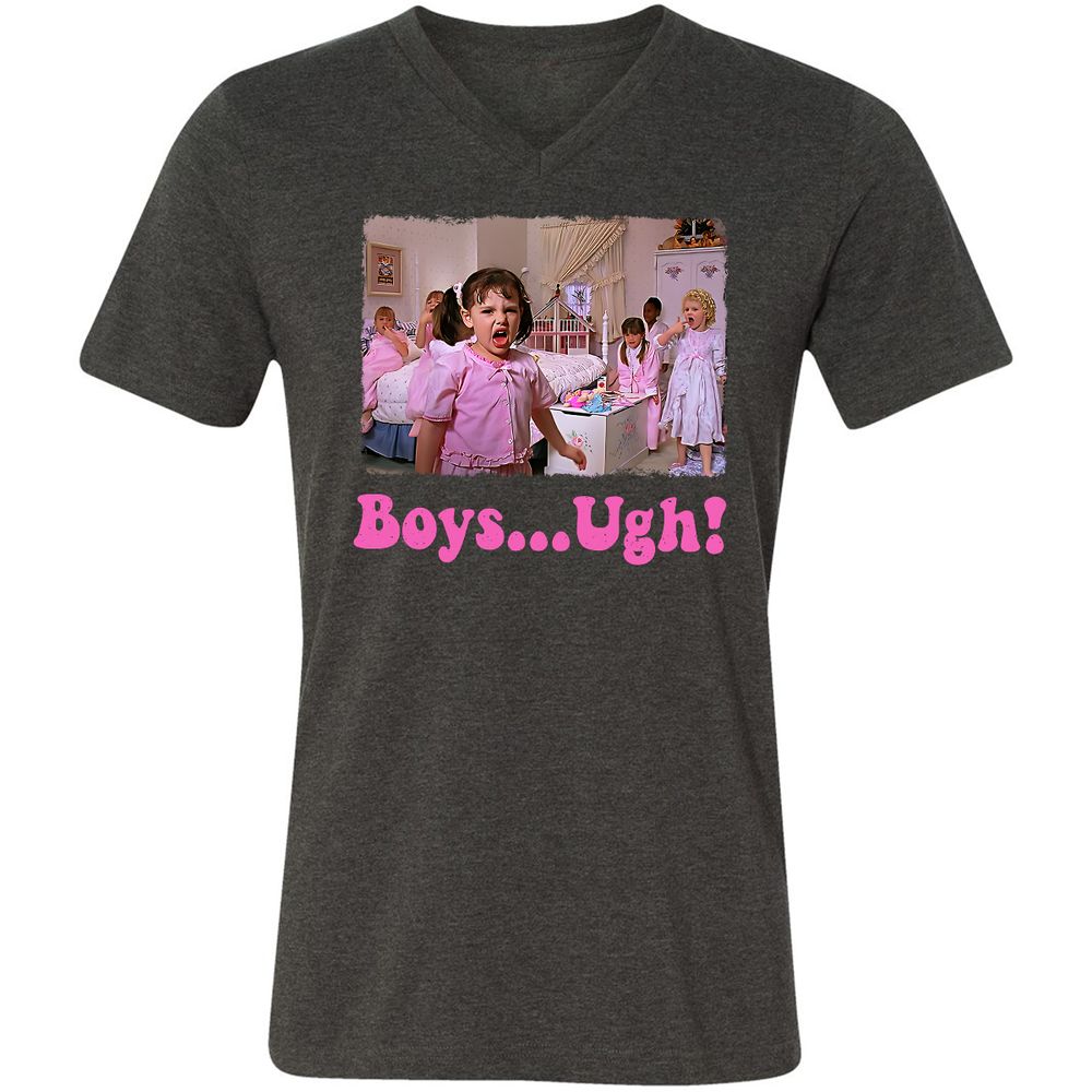 Unisex V-Neck T-Shirt - 7X4W4YJ3 - Dark Grey Heather - 8