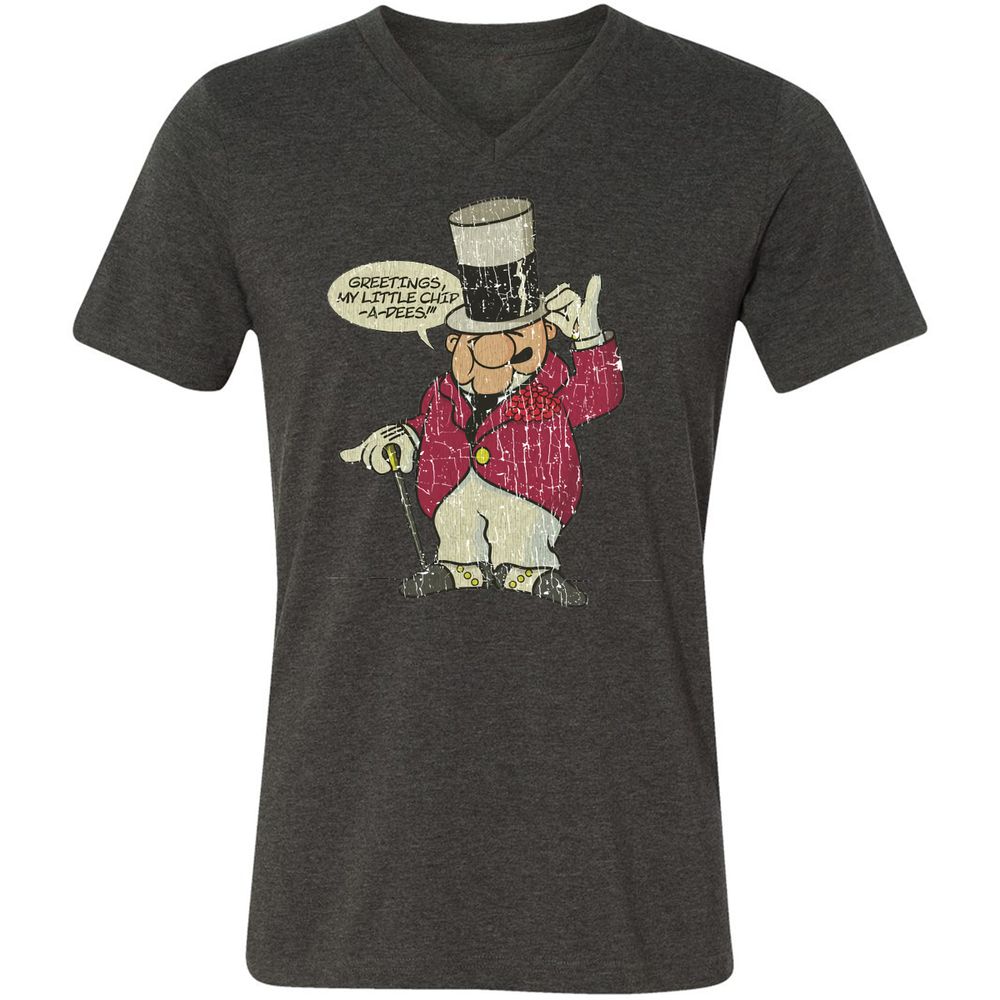 Unisex V-Neck T-Shirt - YZZ1PWQL - Dark Grey Heather - 8