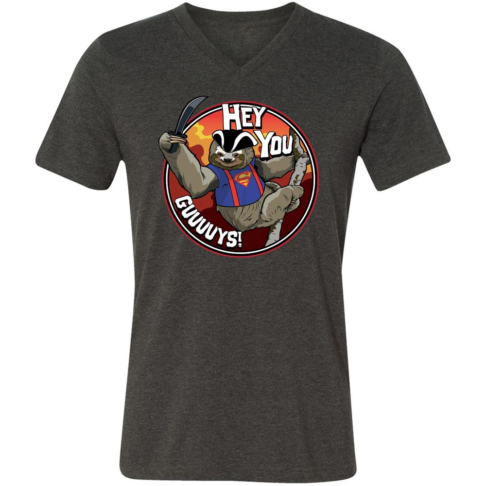 Unisex V-Neck T-Shirt - N3GXF7AU - Dark Grey Heather - 8