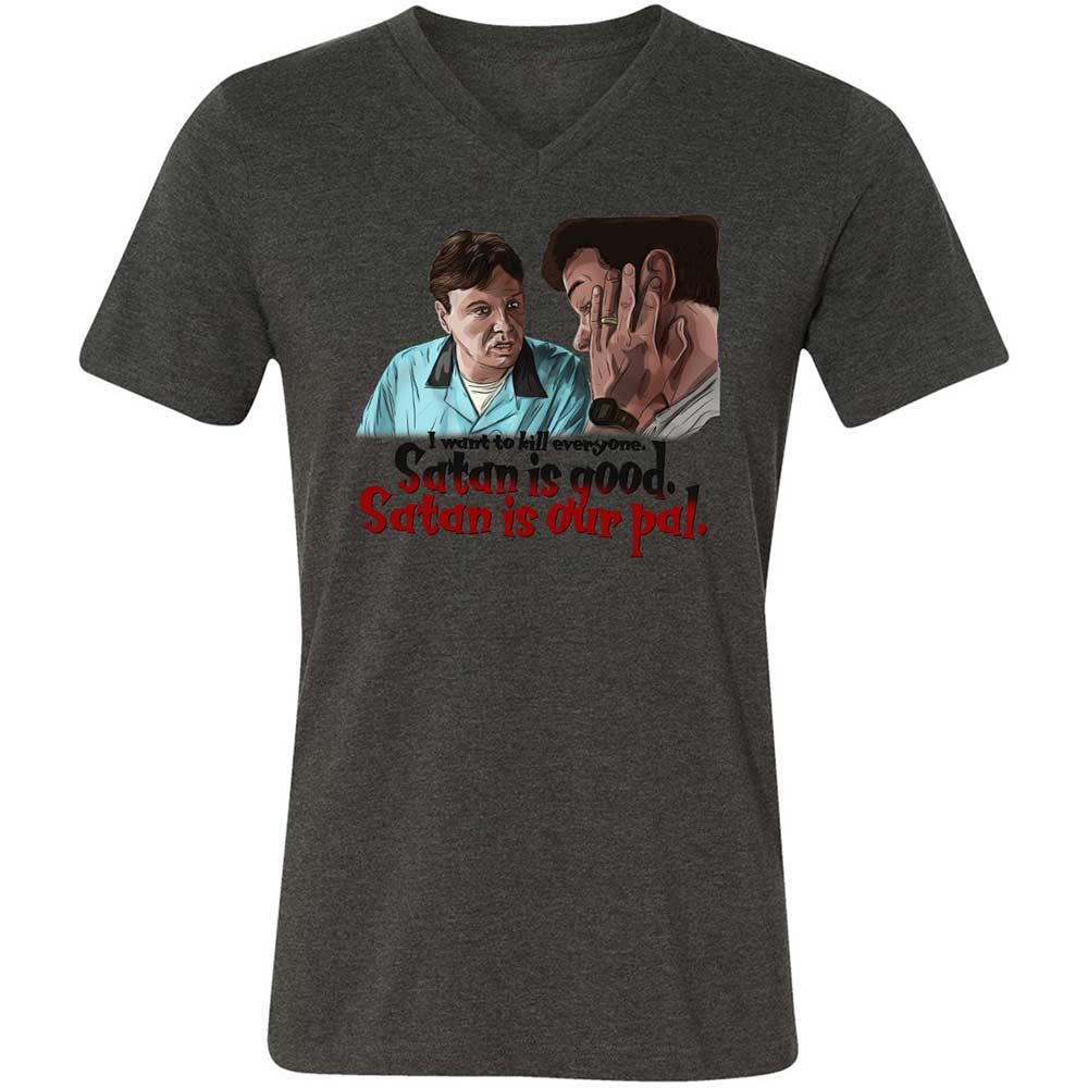 Unisex V-Neck T-Shirt - NB94S4HM - Dark Grey Heather - 8