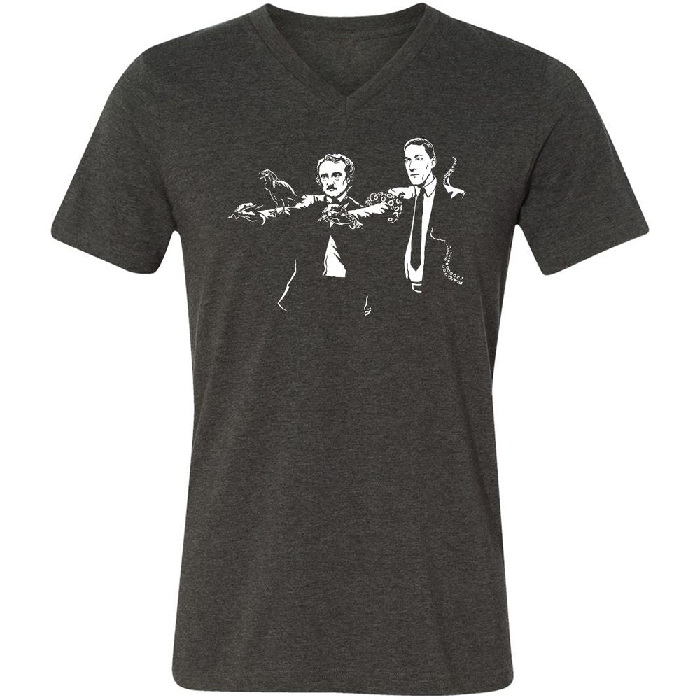 Unisex V-Neck T-Shirt - FSHCEVVY - Dark Grey Heather - 8