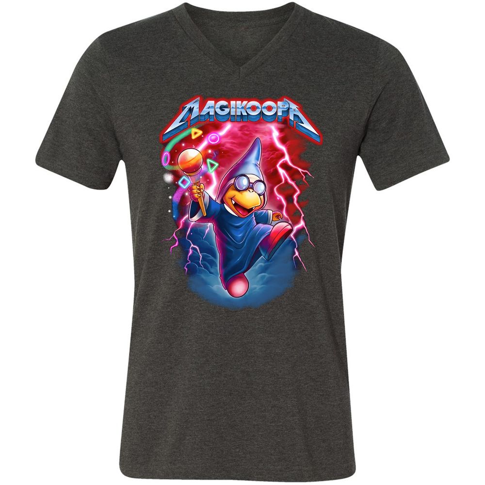 Unisex V-Neck T-Shirt - 86YKXULU - Dark Grey Heather - 8