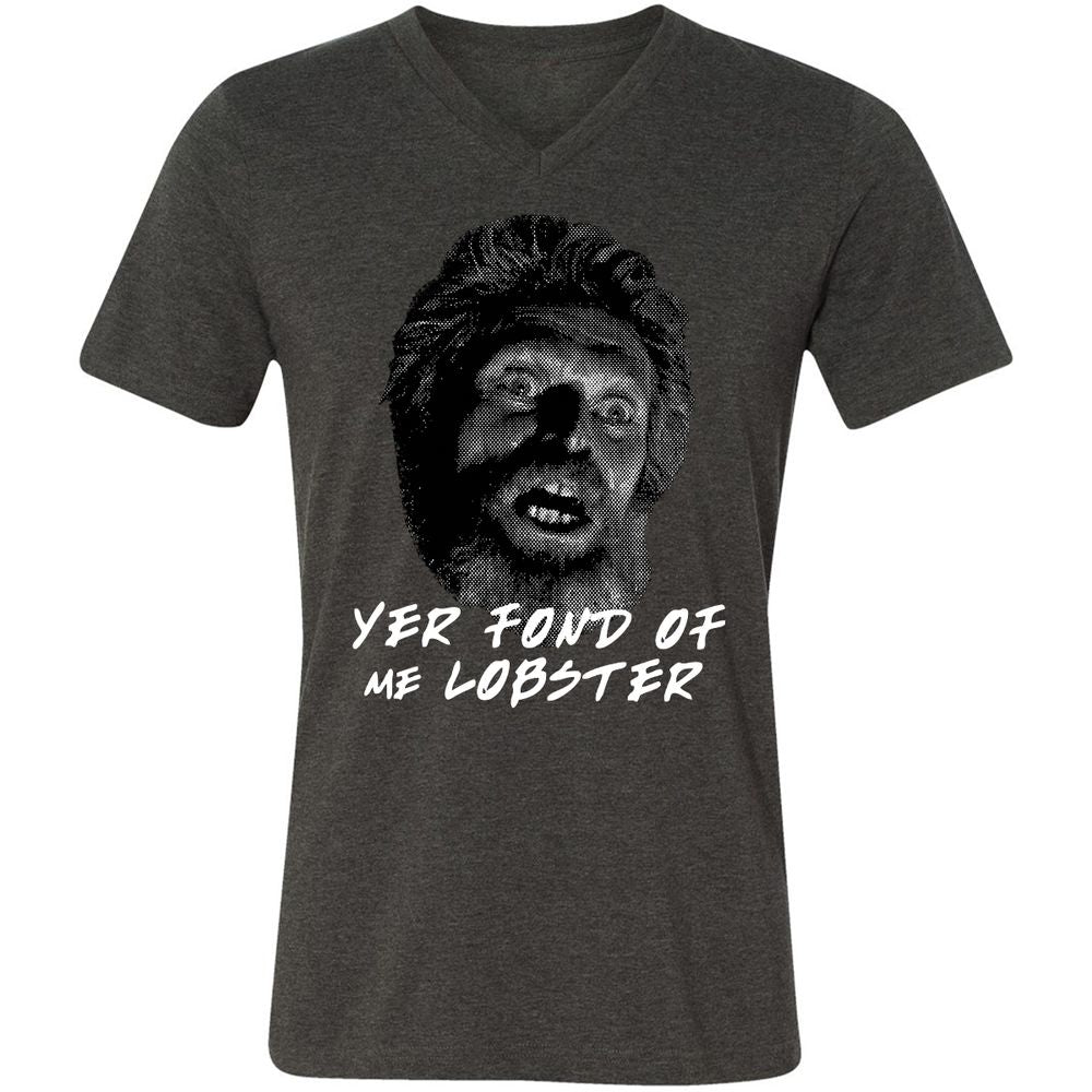Unisex V-Neck T-Shirt - YQK4AUJL - Dark Grey Heather - 8