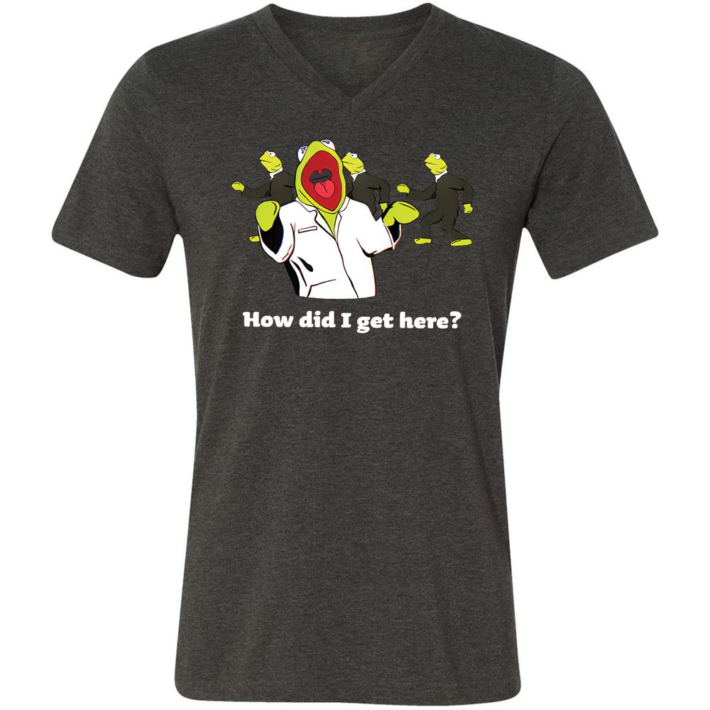 Unisex V-Neck T-Shirt - 169PMXVA - Dark Grey Heather - 8