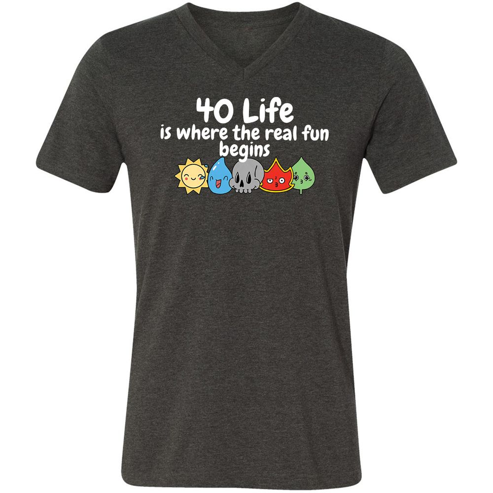 Unisex V-Neck T-Shirt - TD7CPA4V - Dark Grey Heather - 8
