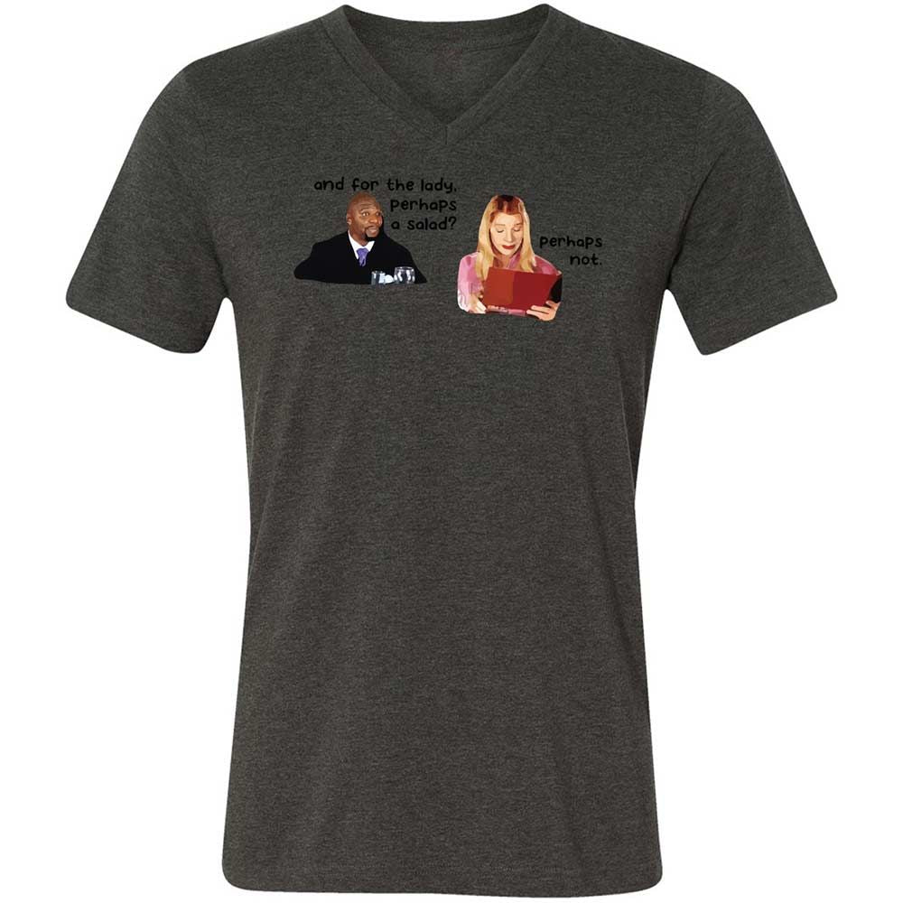 Unisex V-Neck T-Shirt - CBVWTR2Z - Dark Grey Heather - 8