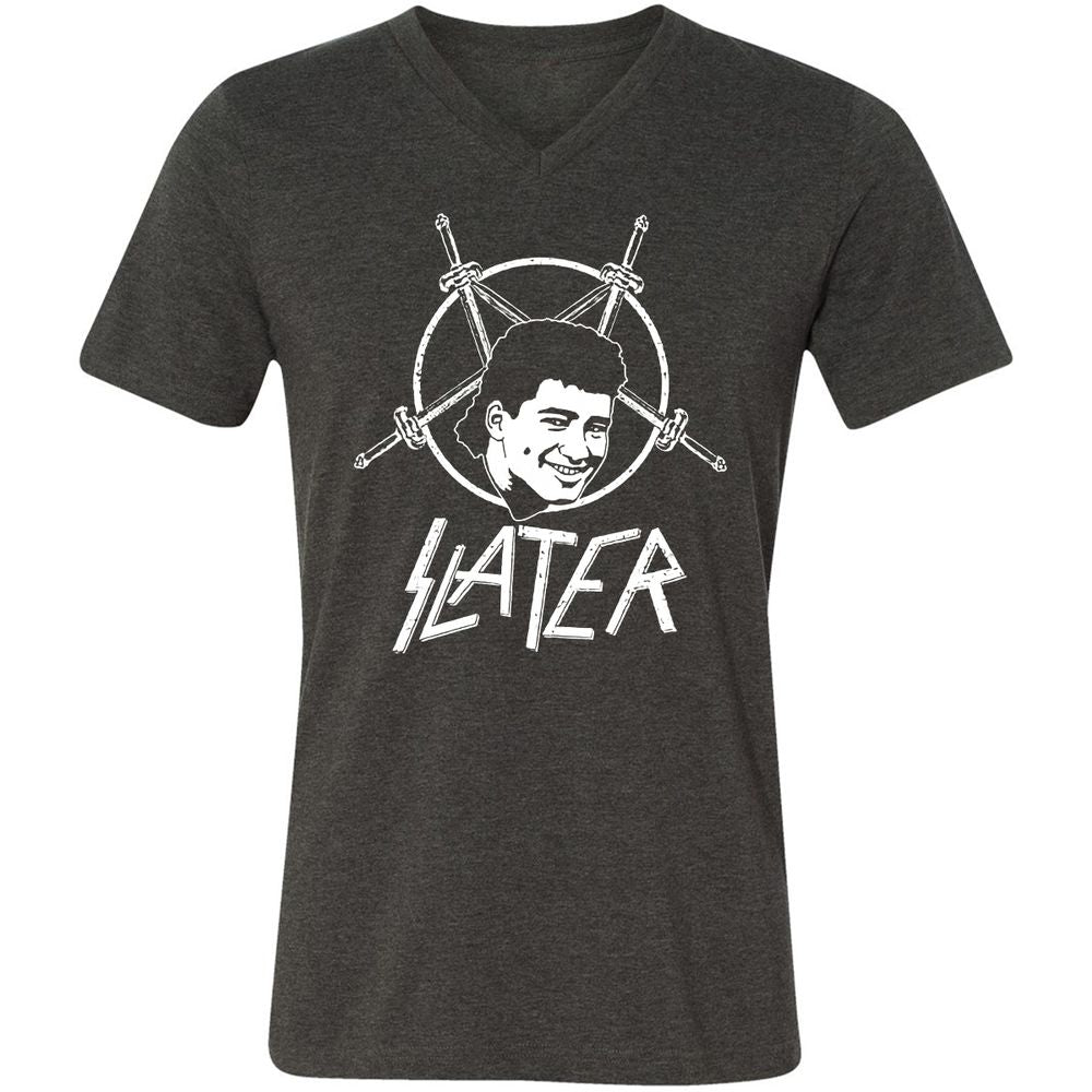 Unisex V-Neck T-Shirt - 34LB78F5 - Dark Grey Heather - 8