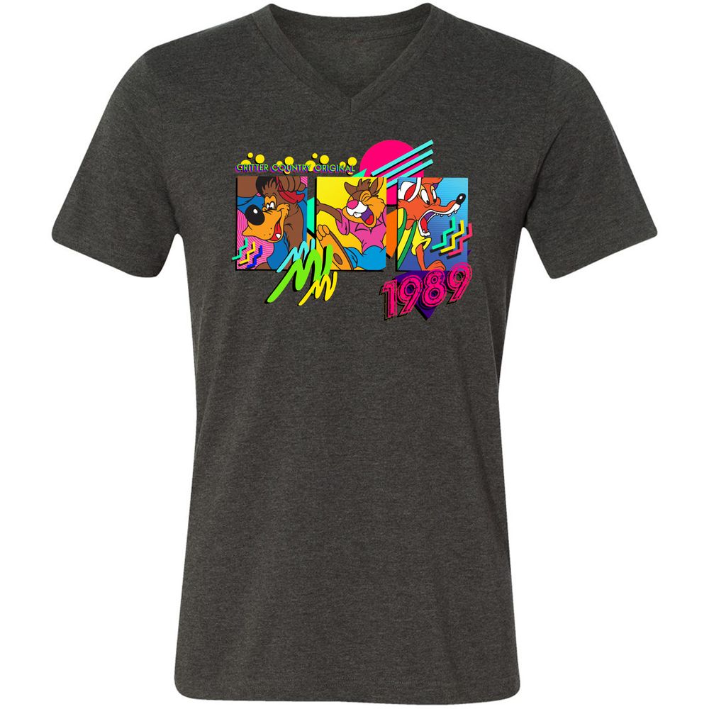 Unisex V-Neck T-Shirt - N6TG3B8S - Dark Grey Heather - 8