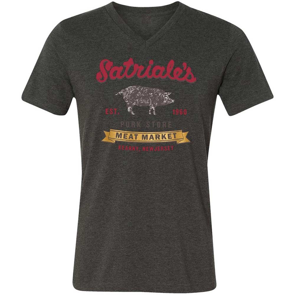 Unisex V-Neck T-Shirt - 9L4QG9VU - Dark Grey Heather - 8