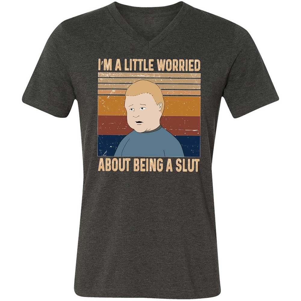 I'm a Little Worried About Being a Slut - Dark Grey Heather - 8
